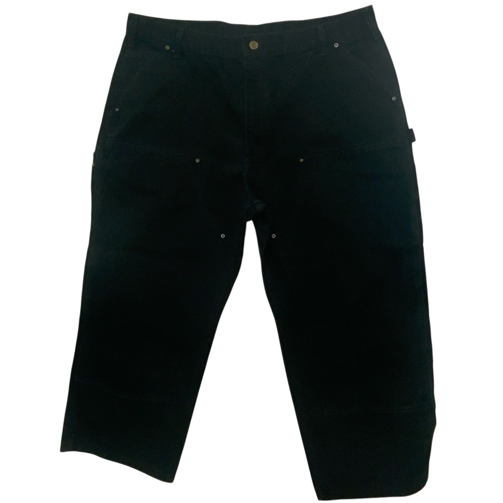 Vintage‎ Carhartt B136 Double Knee Jeans Pants size 40x30 Dungaree Fit Black USA - Picture 2 of 13